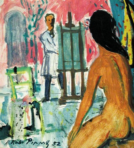 Pippal der Maler uns sein Model